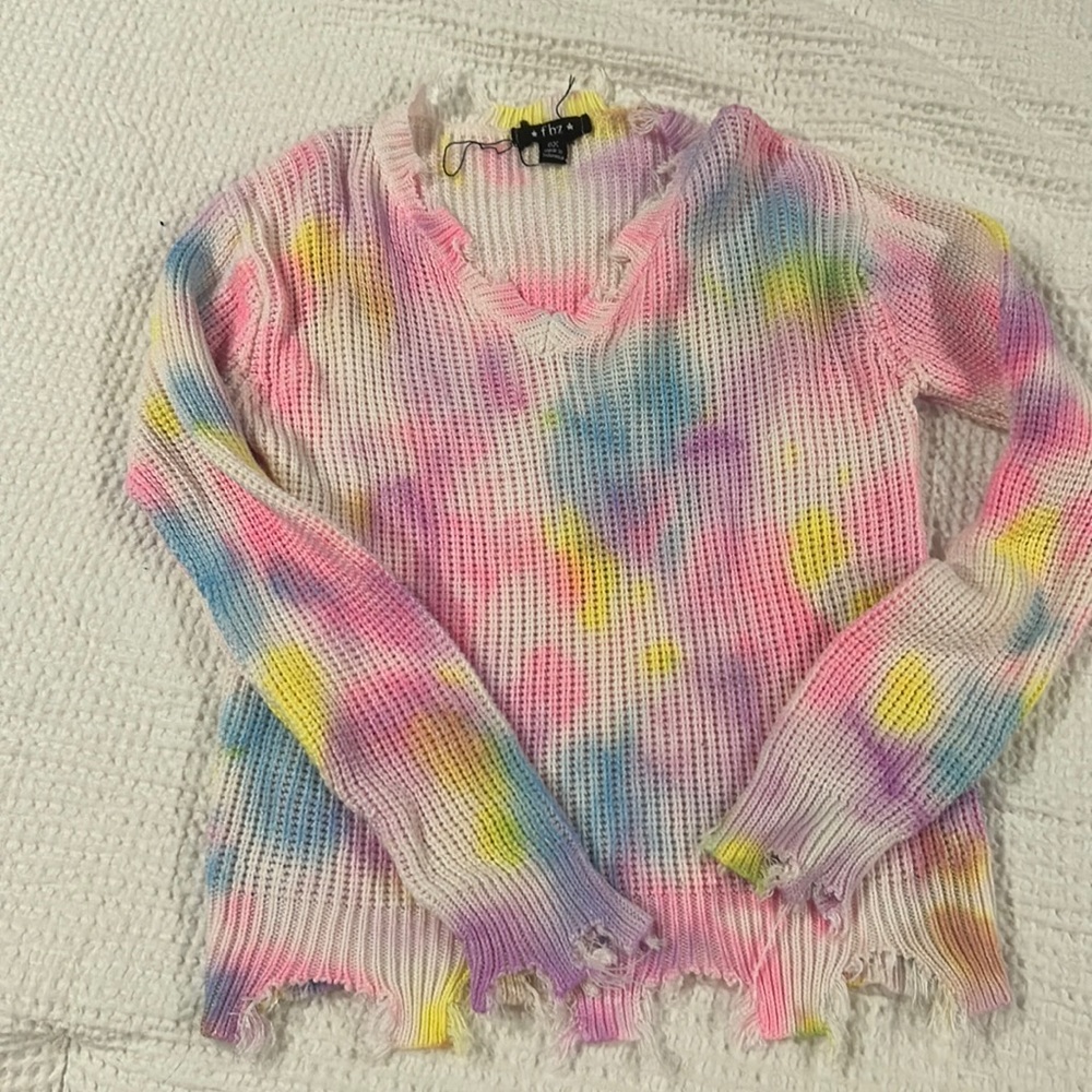 Colorful Tie-Dye Kids Sweater